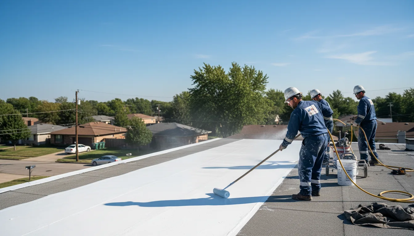 Commercial roof coating in Falkner, MS near me